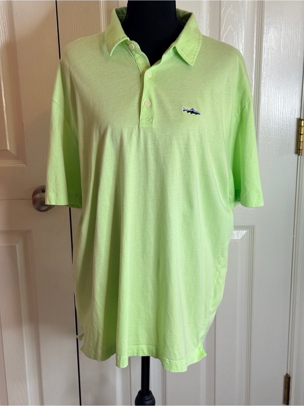 Patagonia Men’s Trout Fitz Roy Polo Glass Green GLGN Large SP17 EUC